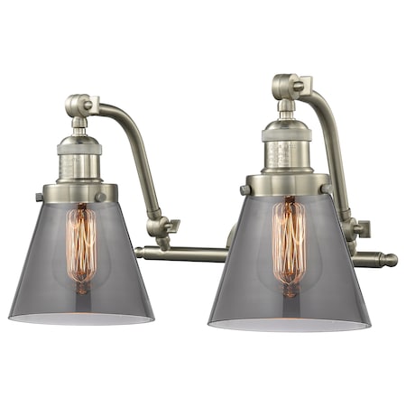 Innovations Lighting 2 Light Vintage Dimmable Led Bathroom Fixture, 533215 515-2W-SN-G63-LED